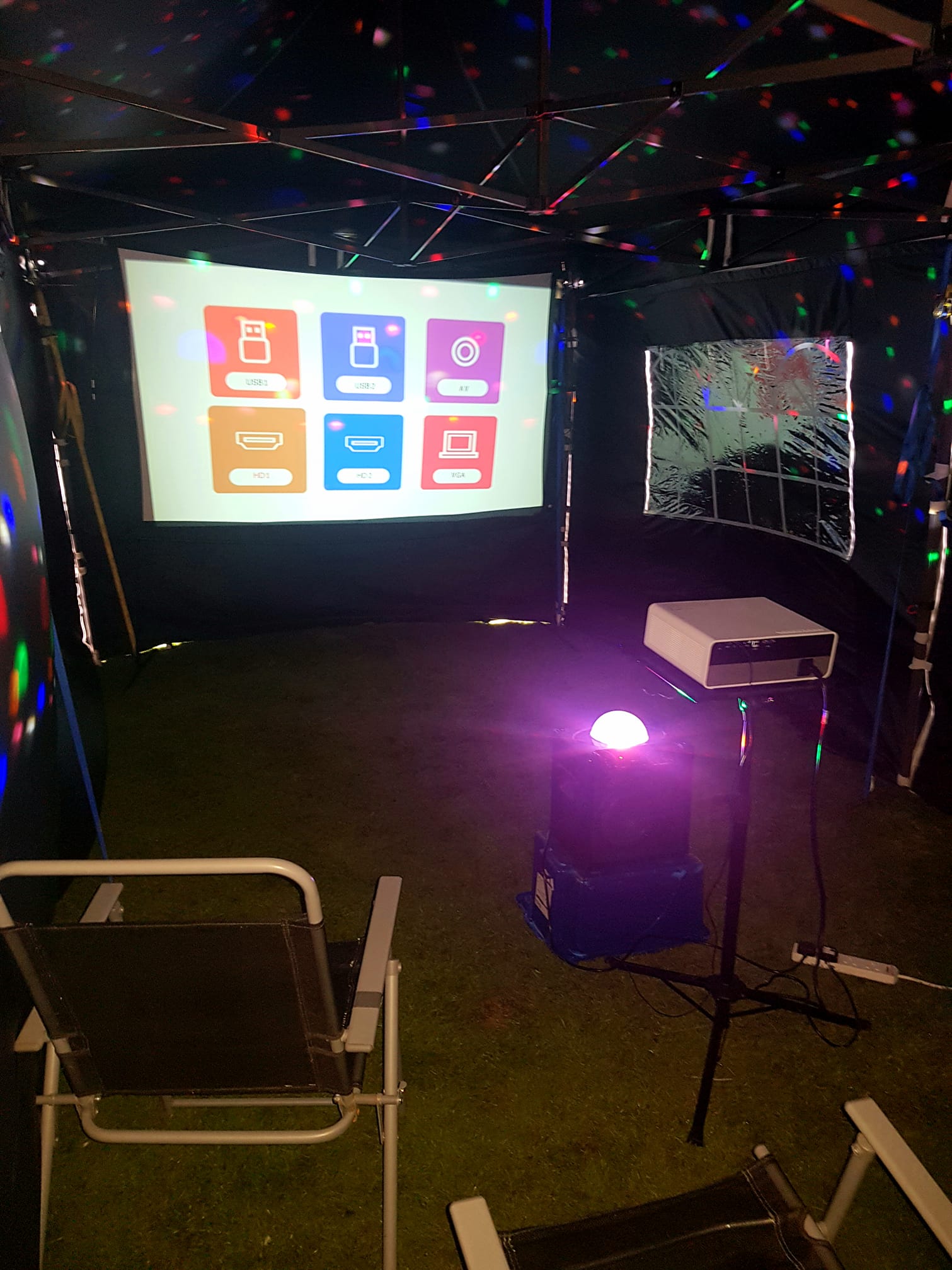 Daytime cinema tent package