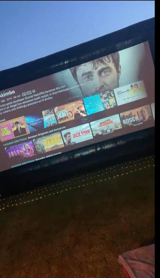 Evening outdoor cinema hire