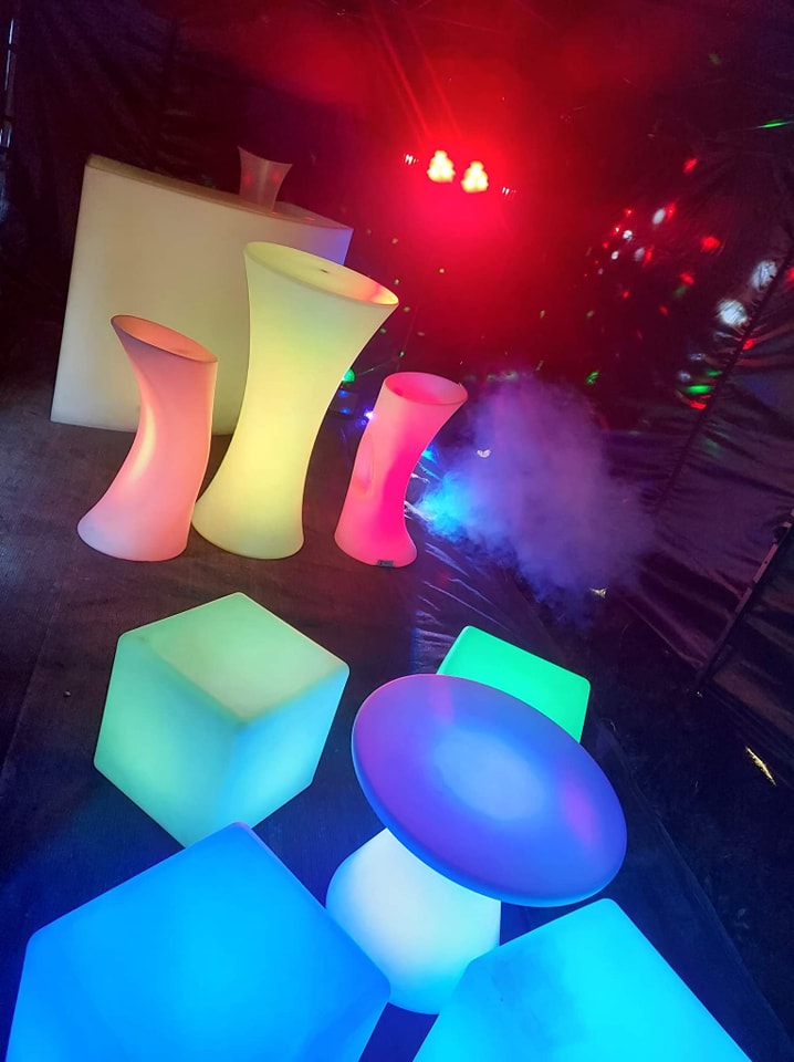 Inflatable night club glow furniture package