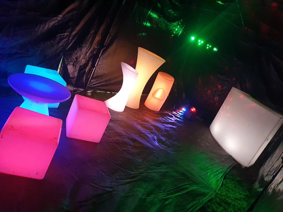 Glow furniture for events