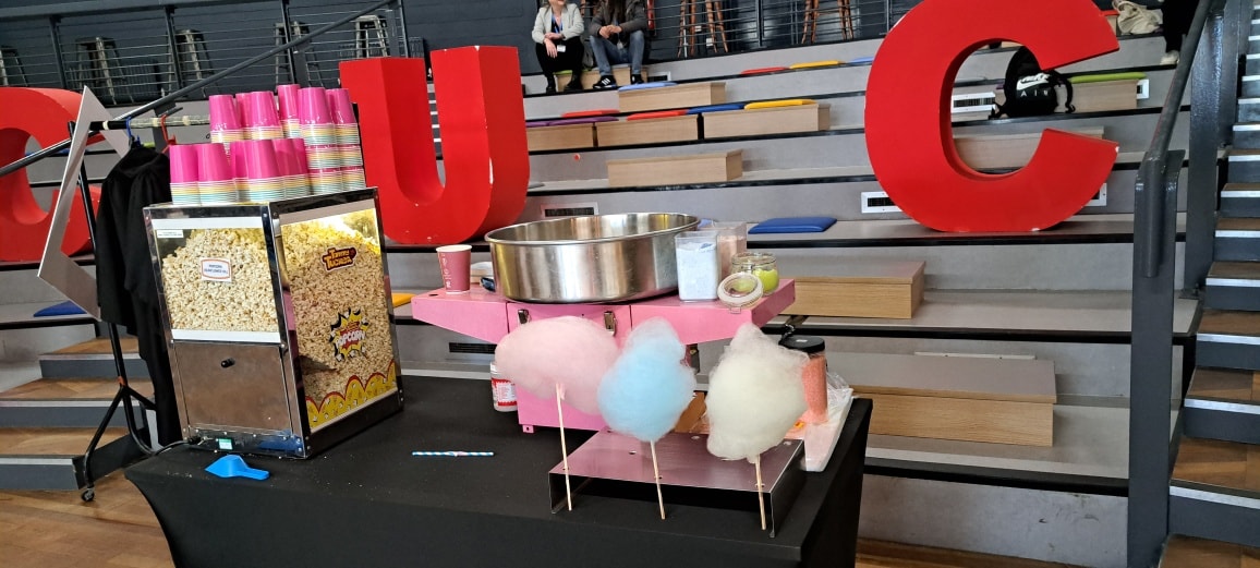 Newcastle college popcorn and candy floss