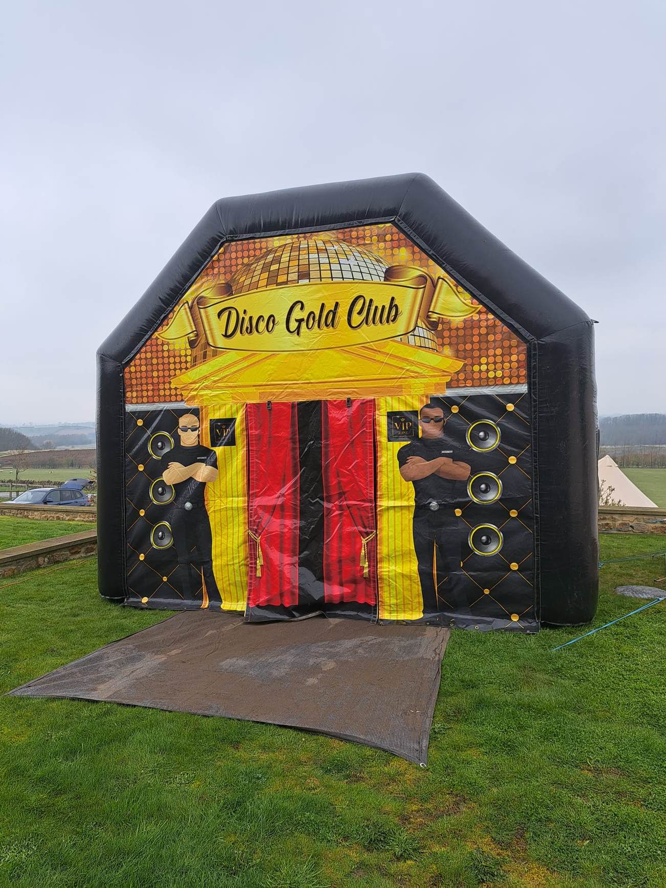 Black and gold inflatable nightclub hire north east