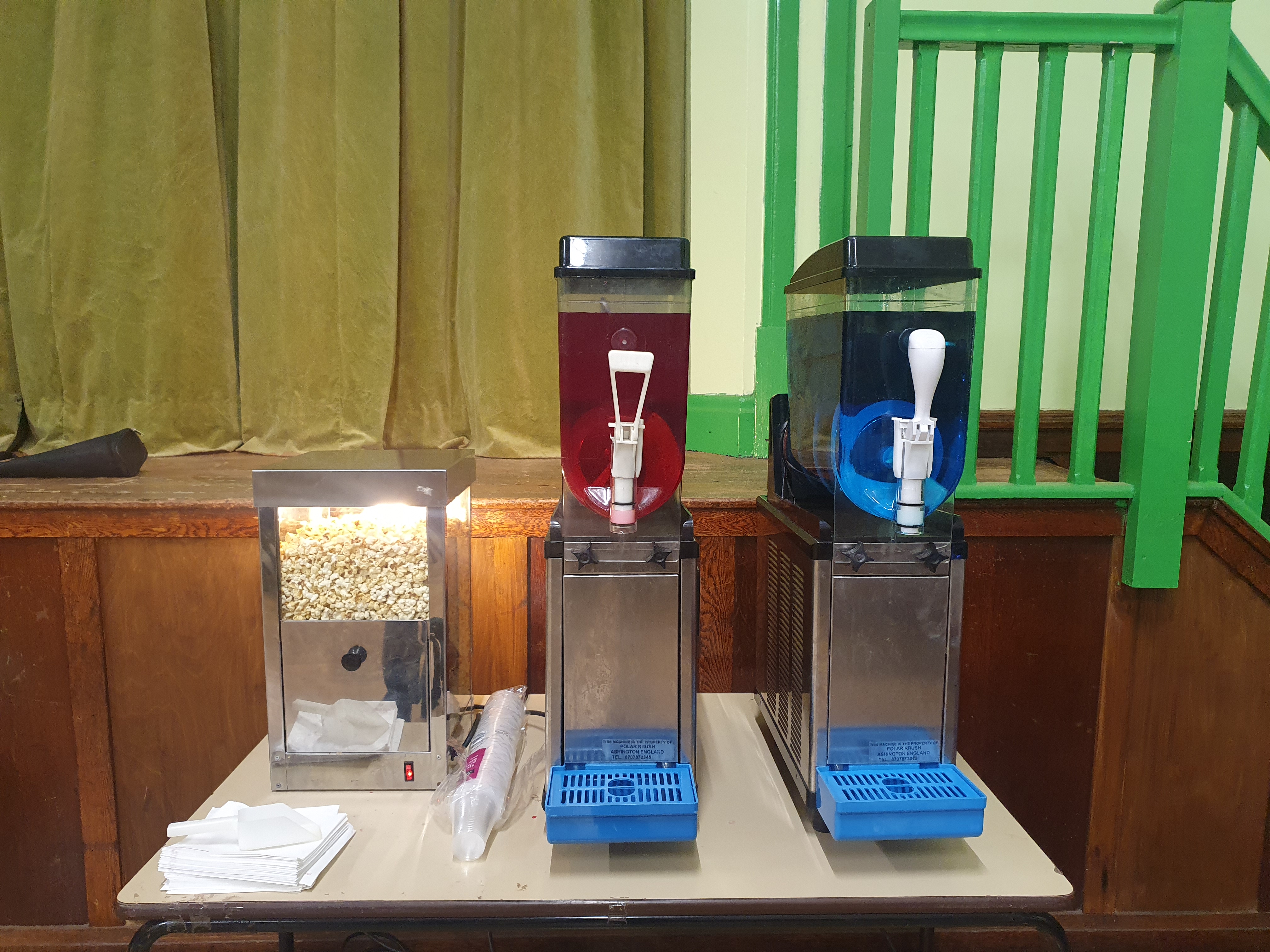 Popcorn and slush service